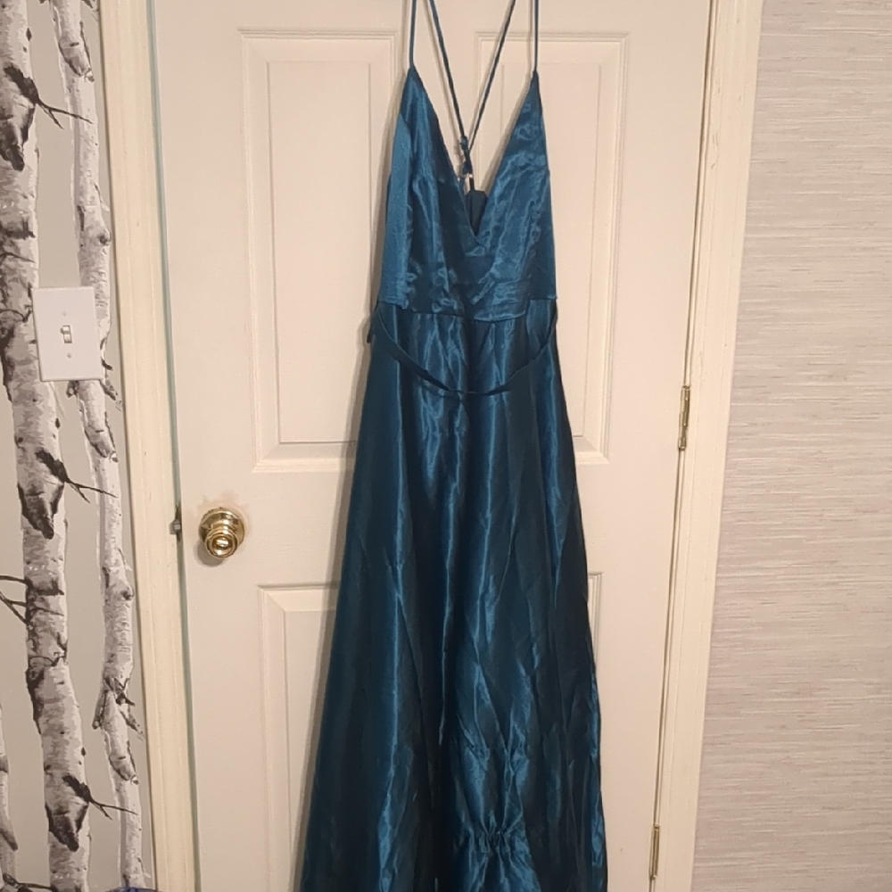 ✨Belle of the Ball Maxi Dress Elegant Teal Satin